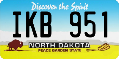 ND license plate IKB951