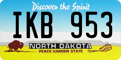 ND license plate IKB953