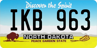 ND license plate IKB963