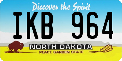 ND license plate IKB964