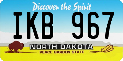 ND license plate IKB967