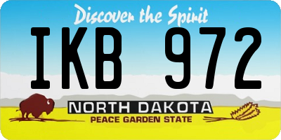 ND license plate IKB972