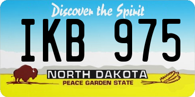 ND license plate IKB975
