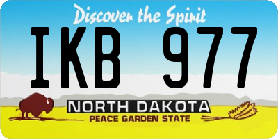 ND license plate IKB977