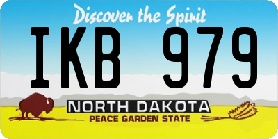 ND license plate IKB979