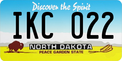 ND license plate IKC022