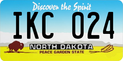 ND license plate IKC024