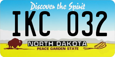 ND license plate IKC032