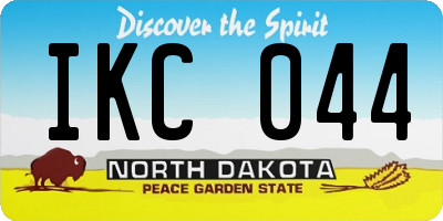 ND license plate IKC044