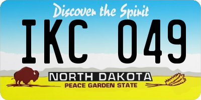 ND license plate IKC049