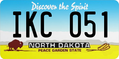 ND license plate IKC051
