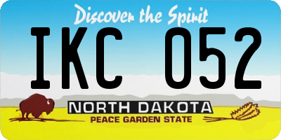 ND license plate IKC052