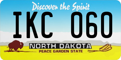 ND license plate IKC060