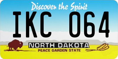 ND license plate IKC064