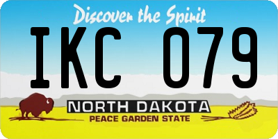ND license plate IKC079