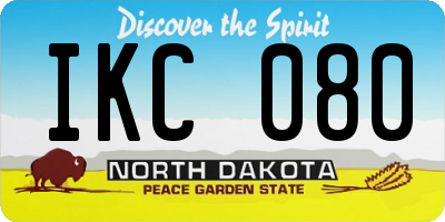 ND license plate IKC080