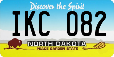 ND license plate IKC082