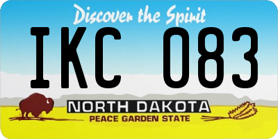 ND license plate IKC083