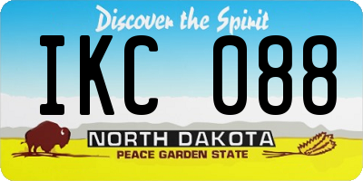 ND license plate IKC088