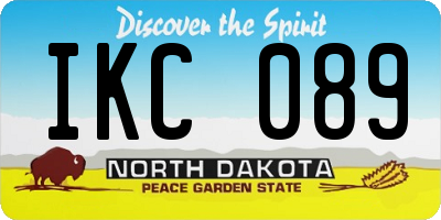 ND license plate IKC089