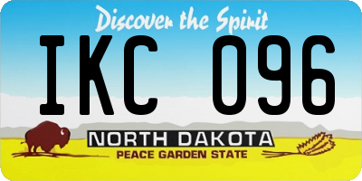 ND license plate IKC096