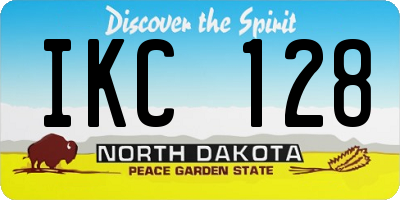 ND license plate IKC128