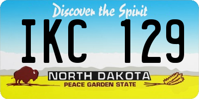 ND license plate IKC129