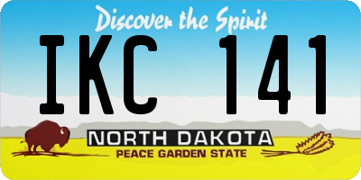 ND license plate IKC141