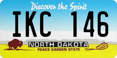 ND license plate IKC146