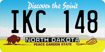 ND license plate IKC148
