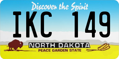 ND license plate IKC149