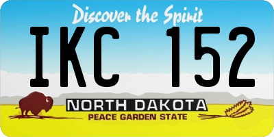 ND license plate IKC152