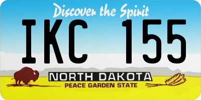 ND license plate IKC155