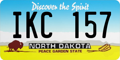 ND license plate IKC157