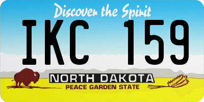 ND license plate IKC159