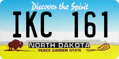 ND license plate IKC161