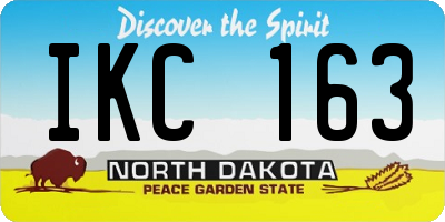 ND license plate IKC163