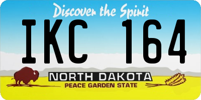 ND license plate IKC164