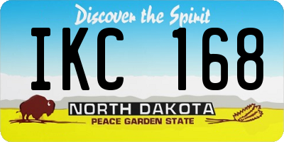 ND license plate IKC168