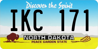 ND license plate IKC171