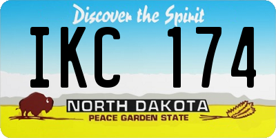 ND license plate IKC174