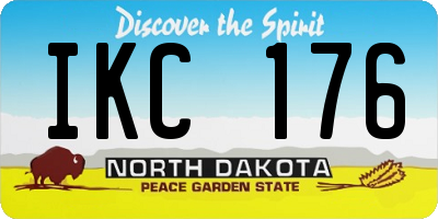 ND license plate IKC176