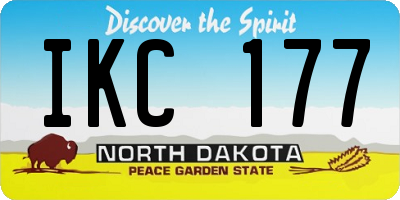 ND license plate IKC177