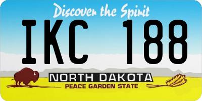 ND license plate IKC188