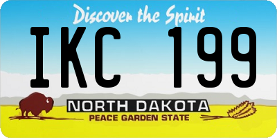 ND license plate IKC199
