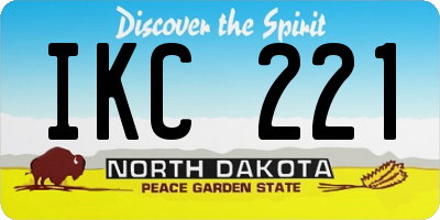 ND license plate IKC221