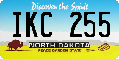 ND license plate IKC255