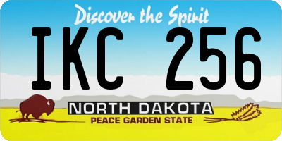 ND license plate IKC256