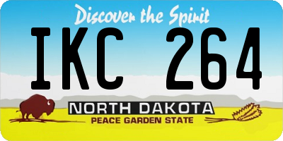 ND license plate IKC264