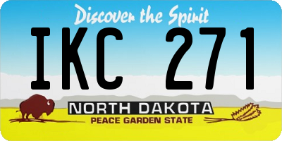 ND license plate IKC271